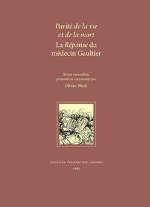 Parite de la Vie et de la Mort di Olivier Bloch edito da Voltaire Foundation