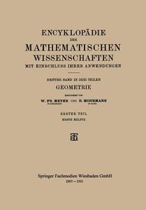 Encyklopädie der Mathematischen Wissenschaften mit Einschluss ihrer Anwendungen di W. Fr. Meyer, H. Mohrmann edito da Vieweg+Teubner Verlag