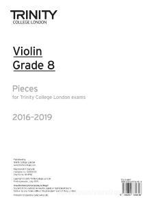 Violin Exam Pieces Grade 8 2016-2019 di Trinity College London edito da Trinity College London Press