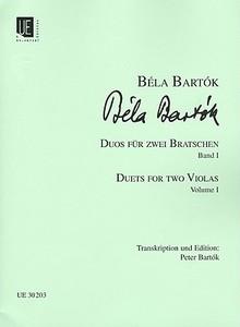 Bela Bartok Duets for Two Violas, Volume 1 edito da Boosey & Hawkes Inc