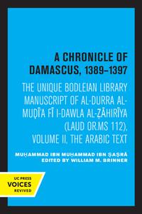A Chronicle Of Damascus 1389-1397 di Muhammad ibn Muhammad ibn Sasra edito da University Of California Press