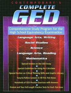 Contemporary's Complete GED: Comprehensive Study Program for the High School Equivalency Examination edito da McGraw-Hill/Contemporary