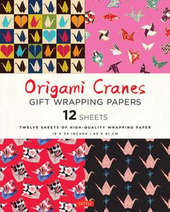 Origami Cranes Gift Wrapping Paper - 12 Sheets edito da Periplus Editions