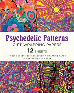 Psychedelic Patterns Gift Wrapping Paper - 12 Sheets edito da Periplus Editions
