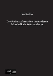 Die Steinsalzformation im mittleren Muschelkalk Württembergs di Karl Endriss edito da UNIKUM