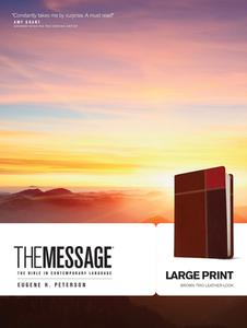 Message Large Print Brown Trio Leatherlo di EUGENE H. PETERSON edito da Intervarsity Press
