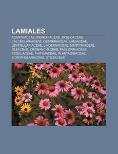 Lamiales: Mimulus, Gesneriaceae, Avicenn di Livres Groupe edito da Books LLC, Wiki Series