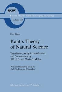 Kant's Theory of Natural Science di Peter Plaass edito da Springer Netherlands