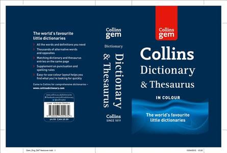 Collins Gem Dictionary And Thesaurus di Collins Dictionaries edito da Harpercollins Publishers