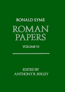 Roman Papers: Volume Vi di Ronald Syme edito da Oxford University Press