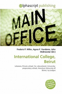 International College, Beirut edito da Vdm Publishing House