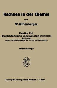 Rechnen in der Chemie di Walter Wittenberg edito da Springer Berlin Heidelberg