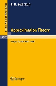 Approximation Theory. Tampa edito da Springer Berlin Heidelberg