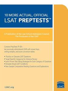 10 More, Actual Official LSAT Preptests: (preptests 19-28) di Law School Admission Council edito da LAW SCHOOL ADMISSION COUNCIL