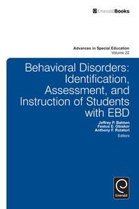 Behavioral Disorders: Identification, Assessment, and Instruction of Students with EBD edito da PAPERBACKSHOP UK IMPORT