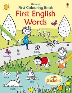 First Colouring Book First English di Kirsteen Robson edito da Usborne Publishing Ltd