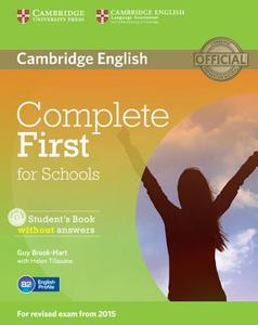 Complete First For Schools Student\'s Book Without Answers With Cd-rom di Guy Brook-Hart edito da Cambridge University Press