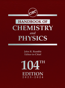 CRC Handbook Of Chemistry And Physics edito da Taylor & Francis Ltd