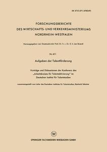 Aufgaben der Talentförderung di Reinhold Schairer edito da VS Verlag für Sozialwissenschaften