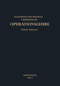 Allgemeine Operationslehre di G. Hegemann edito da Springer Berlin Heidelberg