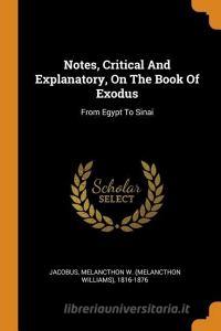 Notes, Critical and Explanatory, on the Book of Exodus: From Egypt to Sinai edito da FRANKLIN CLASSICS TRADE PR