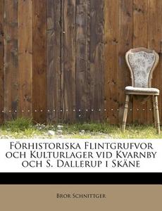 F Rhistoriska Flintgrufvor Och Kulturlager Vid Kvarnby Och S. Dallerup I Sk Ne di Bror Schnittger edito da Bibliolife