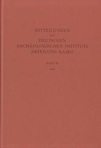 Mitteilungen Des Deutschen Archaologischen Instituts: Abteilung Kairo edito da Philipp Von Zabern