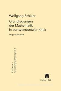 Grundlegungen der Mathematik in transzendentaler Kritik di Wolfgang Schüler edito da Felix Meiner Verlag
