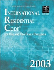 International Residential Code 2003 di International Code Council, (Internation International Code Council edito da International Code Council