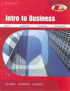 Intro To Business di Les Dlabay, James Burrow, Brad Kleindl edito da Cengage Learning, Inc