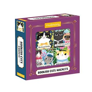 Bookish Cats Magnets di Mudpuppy edito da Galison