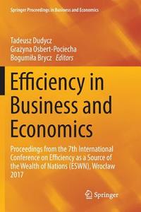 Efficiency in Business and Economics edito da Springer International Publishing