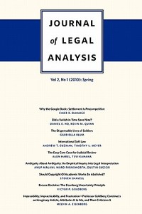 Journal Of Legal Analysis di J. Mark Ramseyer edito da Harvard University Press