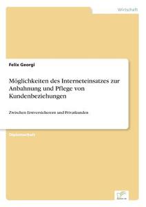 Möglichkeiten des Interneteinsatzes zur Anbahnung und Pflege von Kundenbeziehungen di Felix Georgi edito da Diplom.de