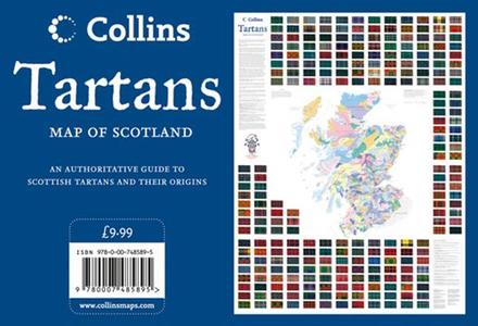 Tartans Wall Map Of Scotland di Collins Maps edito da Harpercollins Publishers