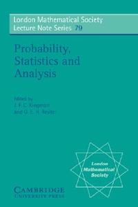 Probability, Statistics and Analysis edito da Cambridge University Press