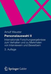 Personalauswahl II di Arnulf Weuster edito da Gabler, Betriebswirt.-Vlg