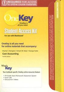 Cost Accounting Student Access Kit di Charles T. Horngren, Srikant M. Datar, George Foster edito da Pearson Prentice Hall