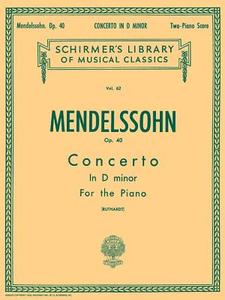 Concerto No. 2 in D Minor, Op. 40: Schirmer Library of Classics Volume 62 Piano Duet edito da G SCHIRMER