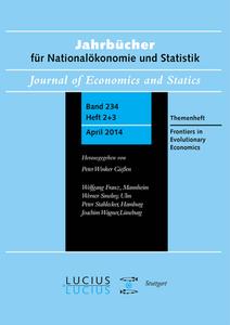 Jahrbücher für Nationalökonomie und Statistik / Journal of Economics and Statistics edito da Lucius + Lucius