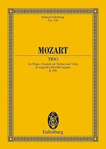 Trio Eb Major Kv 498 di WOLFGANG AMA MOZART edito da Schott & Co