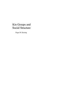 Acp Kin Groups Social Structure di KEESING edito da Cengage Learning