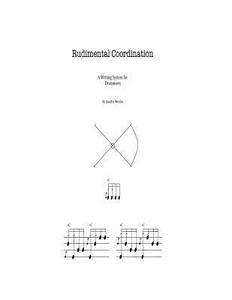 Rudimental Coordination: A Writing System for Drumset. di Aundre D. Wesley edito da Createspace