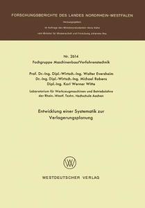 Entwicklung einer Systematik zur Verlagerungsplanung di Walter Eversheim edito da VS Verlag für Sozialwissenschaften