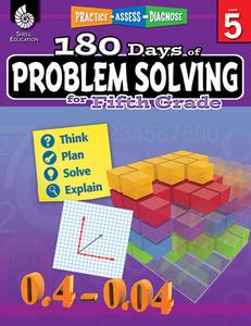 180 Days of Problem Solving for Fifth Grade di Stacy Monsman edito da Shell Educational Publishing