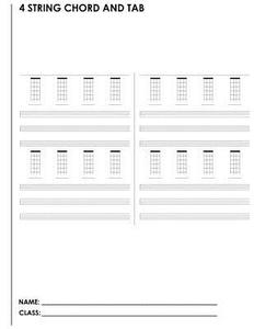 4 String Chord and Tab: A Student Manuscript Notebook from Fusello Publishing di Joe Dolan edito da Createspace