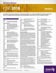 Cpt (r) 2018 Express Reference Coding Cards: Obstetrics di Kathy Giannangelo edito da American Medical Association