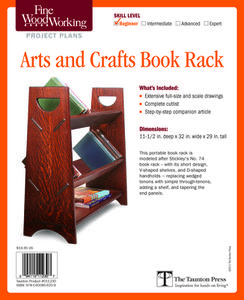 Fine Woodworking's Arts and Crafts Book Rack Plan di Fine Woodworking edito da Taunton Press