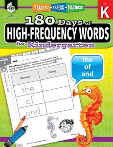 180 Days of High-Frequency Words for Kindergarten di Jessica Hathaway edito da Shell Educational Publishing