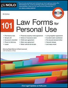 101 Law Forms for Personal Use [With CDROM] di Ralph Warner, Robin Leonard edito da NOLO